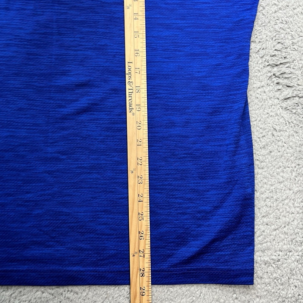Under Armour Performance 2.0 Polo Mens L Bauhaus Blue Golf Shirt Loose Stretch - Picture 4 of 8